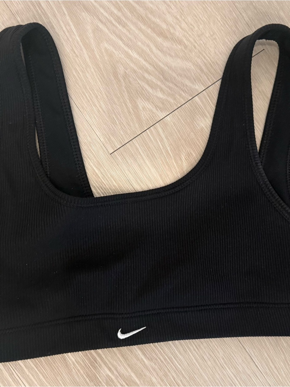 Nike Women's Black Ribbed Sports Bra NWOT